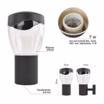 LED kerti fali lámpa, 16,4 x 12 x 23 cm, 1 x E27, 15 W thumbnail 2