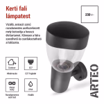 LED kerti fali lámpa, 16,4 x 12 x 23 cm, 1 x E27, 15 W thumbnail 3