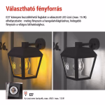 LED kerti fali lámpa, 18 x 15 x 24,5 cm, 1 x E27, 15 W thumbnail 4