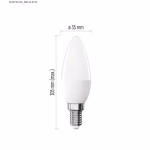 EMOS LED izzó Basic gyertya / E14 / 5,5 W (40 W) / 470 lm / Meleg fehér thumbnail 3