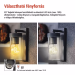 Kerti fali lámpa ZALA, 14,5 x 8,9 x 26,2 cm, 1 x E27, 15 W thumbnail 5