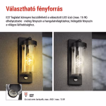 LED kerti fali lámpa szürkületérzékelővel, 12,8 x 8 x 27 cm, 1 x E27, 15 W thumbnail 4