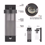 LED kerti fali lámpa szürkületérzékelővel, 12,8 x 8 x 27 cm, 1 x E27, 15 W thumbnail 2