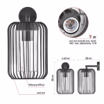 LED kerti fali lámpa, 20,8 x 16 x 28,5 cm, 1 x E27, 15 W thumbnail 2