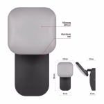 LED kerti fali lámpa, 12 x 12 x 20 cm, 12,5 W, meleg fehér thumbnail 2