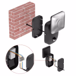 LED kerti fali lámpa, 12 x 12 x 20 cm, 12,5 W, meleg fehér thumbnail 6