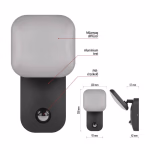 LED kerti fali lámpa NIKA szürkületérzékelővel, 12 x 12 x 20 cm, 12,8 W, meleg fehér thumbnail 4