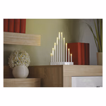 LED gyertyatartó, fehér, 24,5 cm, 3x AA, beltéri, meleg fehér, időzítő thumbnail 4