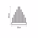 LED gyertyatartó, fehér, 24,5 cm, 3x AA, beltéri, meleg fehér, időzítő thumbnail 5