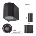 LED kerti fali lámpa, 8,8 x 6,7 x 8 cm, 1 x GU10, 35 W thumbnail 2