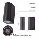 LED kerti fali lámpa, 8,8 x 6,7 x 15,3 cm, 2 x GU10, 35 W thumbnail 2