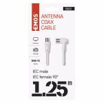 EMOS Antenna koax kábel 90° 1,25m thumbnail 1