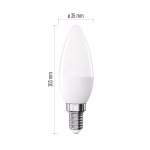 EMOS LED izzó Classic gyertya / E14 / 4,2 W (40 W) / 470 lm / Meleg fehér thumbnail 3