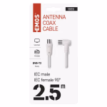 EMOS Antenna koax kábel 90° 2,5m