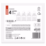 LED karácsonyi girland – fehér lámpák hópelyhekkel, hideg fehér thumbnail 4