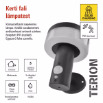 LED napelemes kerti fali lámpa TERION szürkületérzékelővel, 12,5 x 14,7 x 14,2 cm thumbnail 2