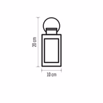 LED dekoráció – karácsonyi lámpa gyertyával, fekete, 20 cm, 3x AAA, beltéri, vintage thumbnail 6