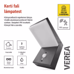LED napelemes kerti fali lámpa VEREA szürkületérzékelővel, 10,7 x 15,4 x 13 cm thumbnail 2