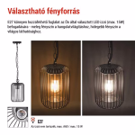 Kerti függőlámpa SALVIA, 16 x 16 x 32 cm, 1 x E27, 15 W thumbnail 4