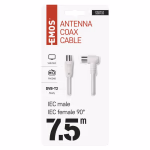 EMOS Antenna koax kábel 90° 7,5m thumbnail 1