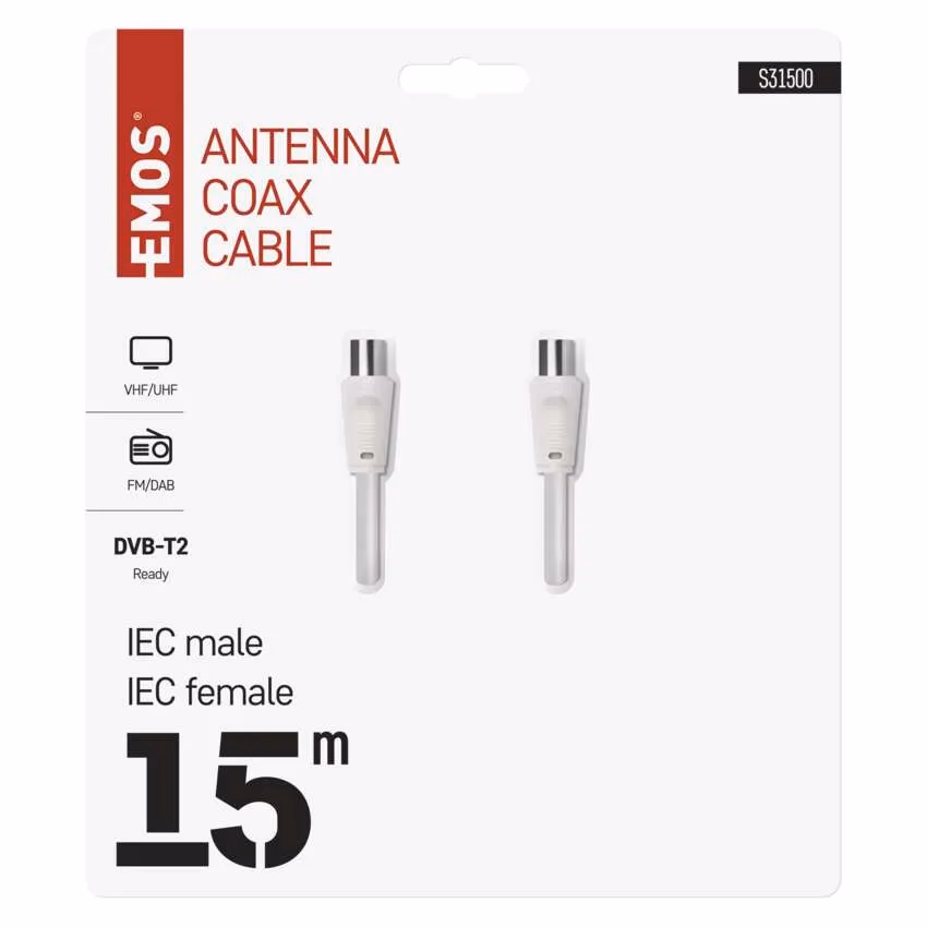 EMOS Antenna koax kábel 15m - Image 1 of 2