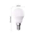 LED izzó Basic MINI GLOBE E14 / 8,8 W (60 W) / 806 lm / Meleg fehér thumbnail 3