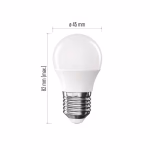 Emos LED izzó Basic Mini Globe / E27 / 5,5 W (40 W) / 470 lm / Természetes fehér thumbnail 3