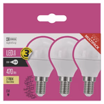 EMOS LED izzó Classic Mini Globe / E14 / 5 W (40 W) / 470 lm / meleg fehér. 3db/doboz thumbnail 3