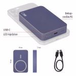 EMOS Powerbank WI 1046, 10 000 mAh, 20 W+Wireless, kék thumbnail 4