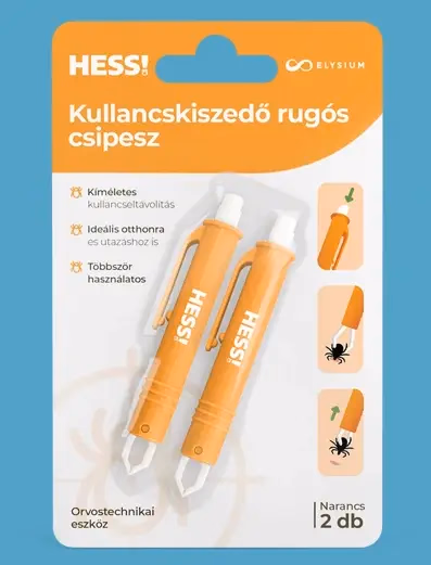 Elysium HESS! kullancskiszedő rugós csipesz - narancssárga 2 db/készlet - Image 1 of 3