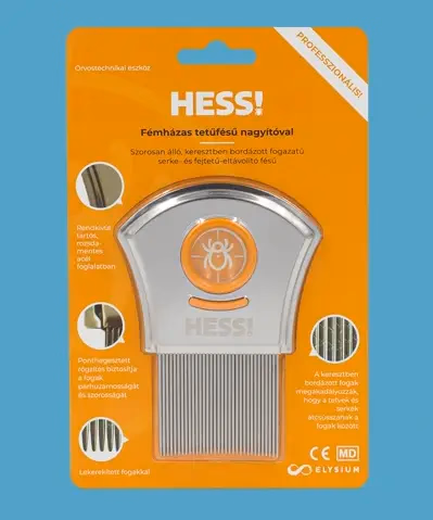 HESS! Fémházas tetűfésű nagyítóval - Image 1 of 5