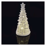 Kerámia LED-es fa hóemberekkel, 33,5 cm, 2x AA, meleg fehér, időzítő thumbnail 4