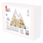 LED-es fa karácsonyi tájkép, 23,5 cm, 2x AA, beltéri, meleg fehér, időzítő thumbnail 3