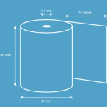 Pénztárgépszalag thermo, BPA mentes 80/80/12 mm, 75 méter thumbnail 2