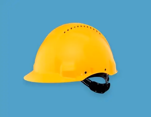 3M™ G3000CUV-GU csatos, ventilált sárga védősisak műanyag izzadságszívó betéttel - sárga - Image 1 of 4