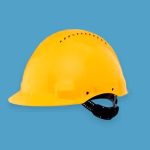 3M™ G3000CUV-GU csatos, ventilált sárga védősisak műanyag izzadságszívó betéttel - sárga