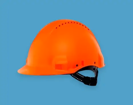 3M™ G3000CUV-OR csatos, ventilált narancssárga védősisak műanyag izzadságszívó betéttel - narancssárga - Image 1 of 3