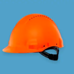 3M™ G3000CUV-OR csatos, ventilált narancssárga védősisak műanyag izzadságszívó betéttel - narancssárga thumbnail 1