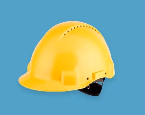 3M™ G3000NUV-GU racsnis, ventilált sárga védősisak műanyag izzadságszívó betéttel - sárga - Image 1 of 3
