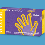 Maxter vizsgálókesztyű (5,7 g) - púdermentes - fehér - latex - XS thumbnail 1