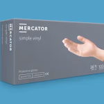 Mercator simple vinyl univerzális vinil vizsgálókesztyű - púdermentes - áttetsző - vinyl - S thumbnail 1