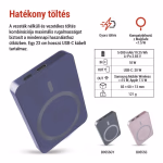 EMOS Powerbank WI 522, 5 000 mAh, 20 W+Wireless, kék thumbnail 5