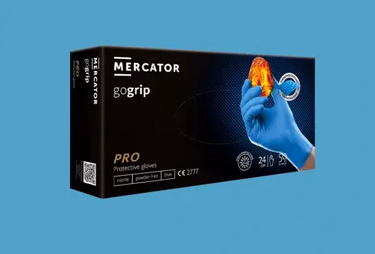 Mercator gogrip prémium munkavédelmi kesztyű - púdermentes - kék - nitril - XL 50 db - Image 1 of 3