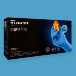 Mercator gogrip long prémium munkavédelmi kesztyű - púdermentes - kék - nitril - L 50 db thumbnail 1