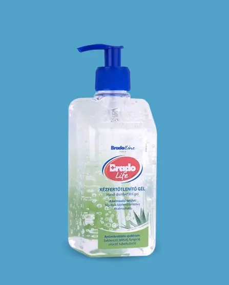 BradoLife kézfertőtlenítő gél - pumpás, aloe vera 500 ml - Image 1 of 1