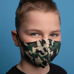 Gyerek FFP2 maszk, 10 db, terepmintás, 5 rétegű, Jada, CE0370 thumbnail 3