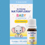 Elysium Naturflora Baby cseppek étrend-kiegészítő szuszpenzió 100 millió CFU Lactobacillus reuteri (UBLRu-87) spórával és D-vitaminnal