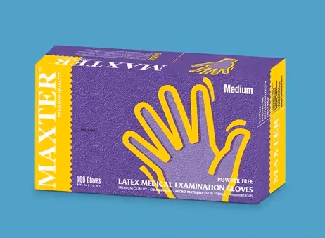 Maxter vizsgálókesztyű (5,7 g) - púdermentes - fehér - latex - L - Image 1 of 3