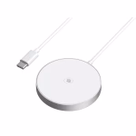 Vezeték nélküli töltő GoGEN MagSafe, Qi2, 15W fehér/ezüst