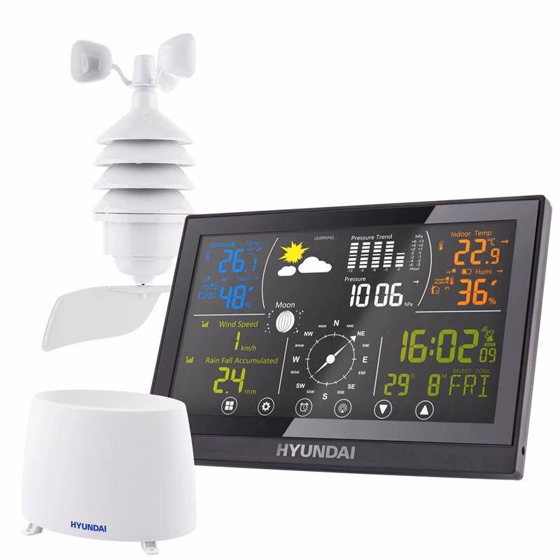 Időjárás állomás Hyundai WSP 5100 RWIND fekete - Image 1 of 4